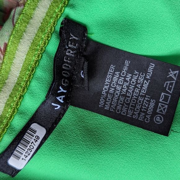 Jay Godfrey Strapless Romper Shorts Outfit sz 6‎ Floral Greenery Roses Flowers - Picture 14 of 16